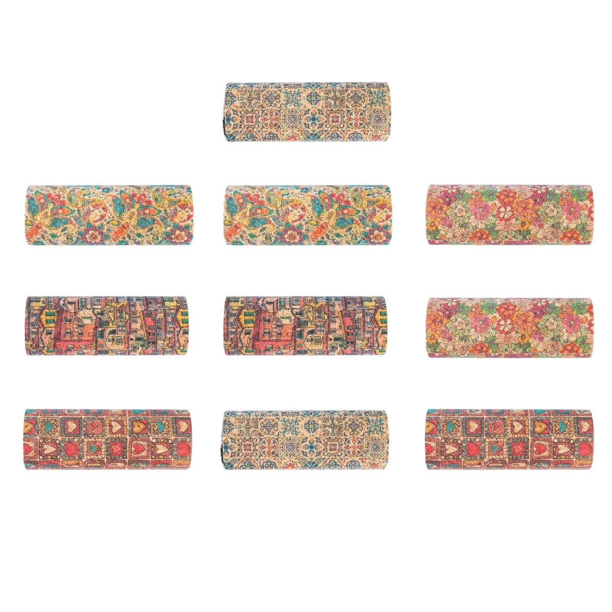 Printed Cork Magnetic Hard Glasses Case - Image 2