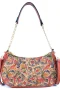Bohemian Chic Printed Cork & Brown PU Leather Crossbody Bag