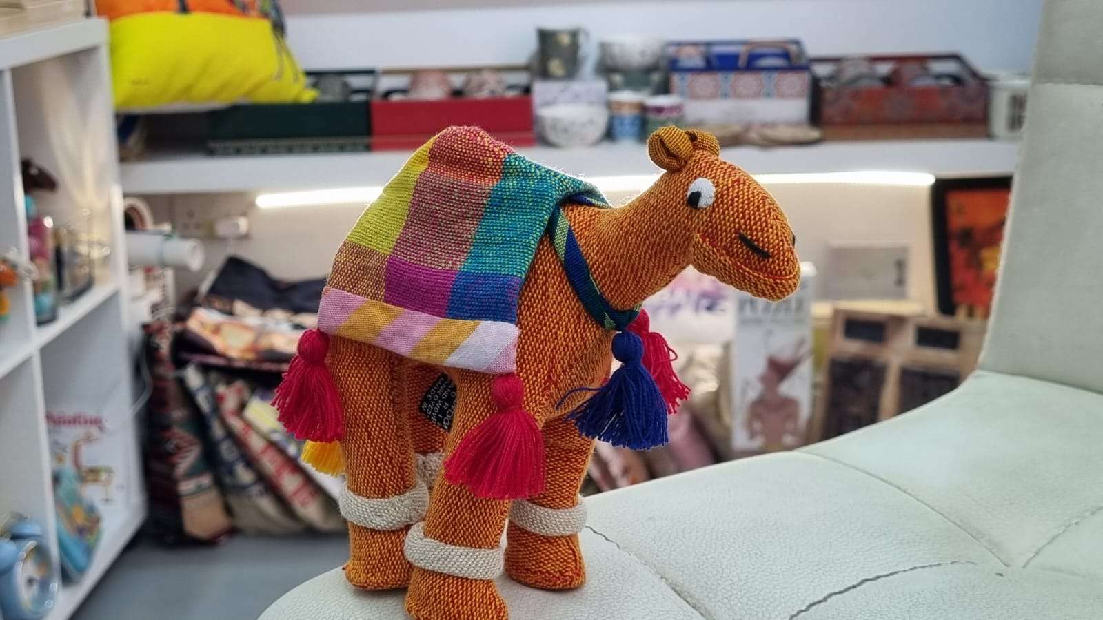 Handmade cotton camel (orange) - Image 2