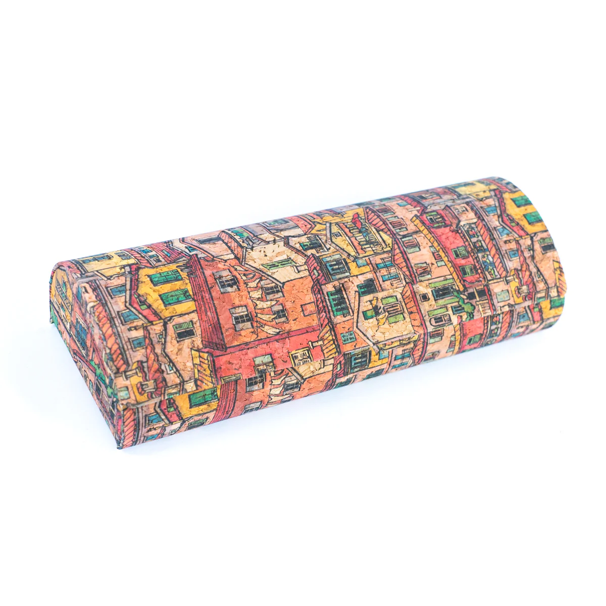 Printed Cork Magnetic Hard Glasses Case